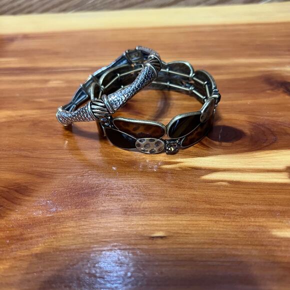 Lia Sophia Wild Thing Retired Easy On Stretch Bracelet Accent Jewelry 2 Piece - Picture 2 of 8